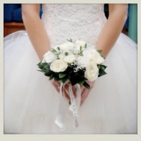 Wedding, flwoers, bridal, roses, vintage, white