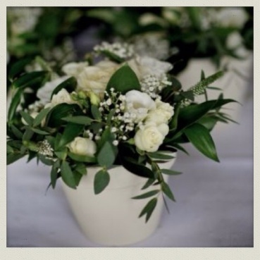 Wedding, flowers, table, roses, vintage, white